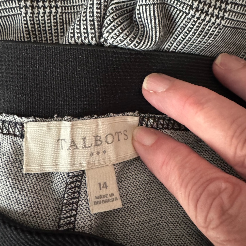 Talbots Black and White Patterned Pants New with tags - Picture 5 of 5